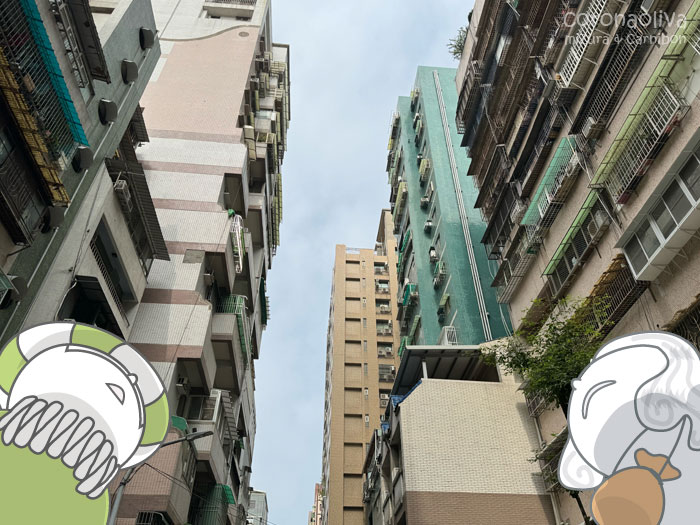 高雄駅からすぐの香港みたいな住宅街